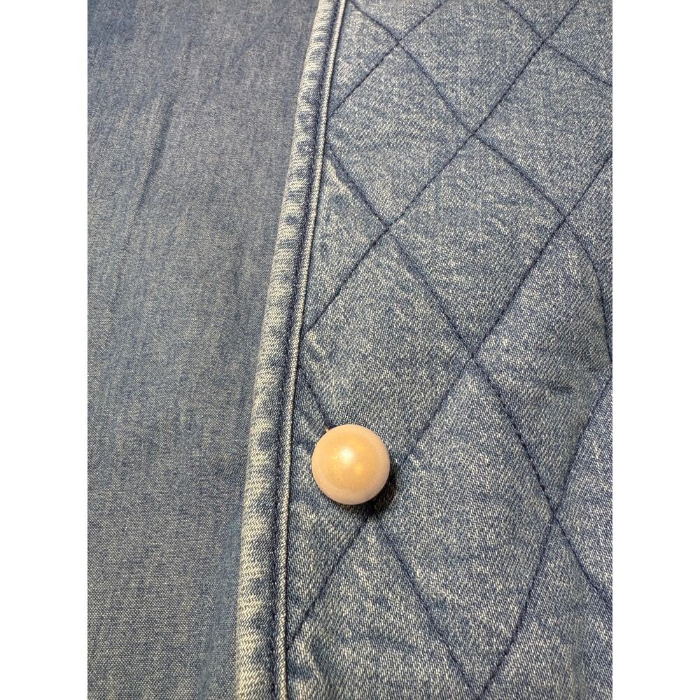 Kate Spade x Target Quilted Denim Jacket w Pearl Buttons Size 1X NWT - Picture 6 of 14